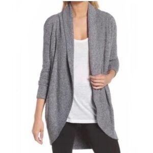 Barefoot Dreams Bamboo Chic Lite Gray Cardigan Sweater
